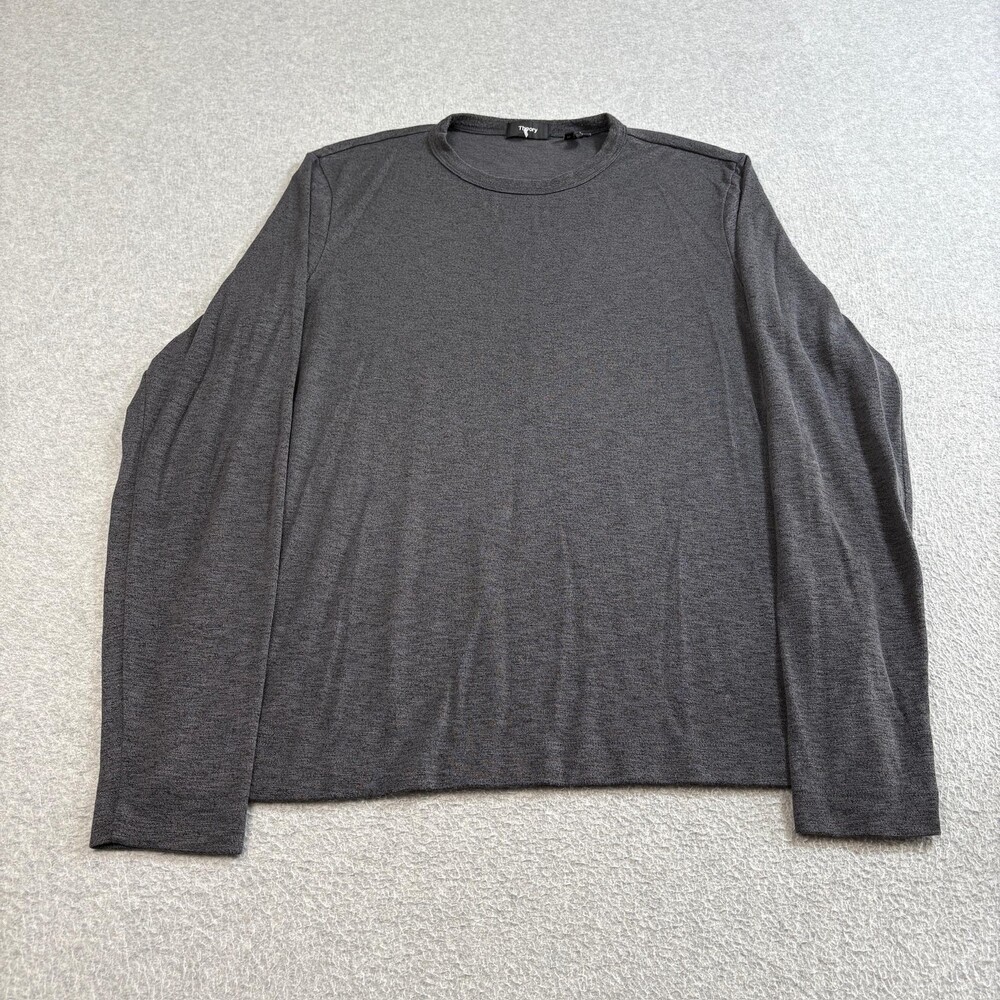 Theory Shirt Women Medium Gray Long Sleeve Gaskell Ashmore Pullover Heritage